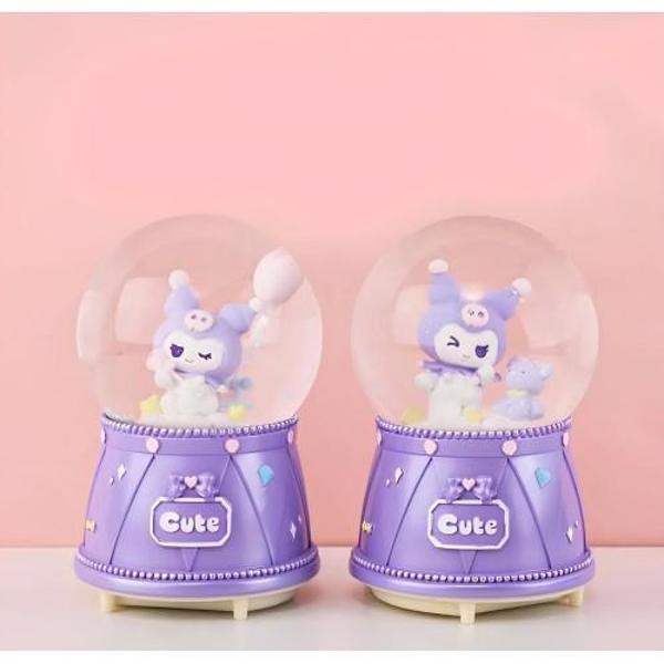 Kuromi Işıklı Müzikli Kar Küresi Orta Boy Model 3 - Image 1