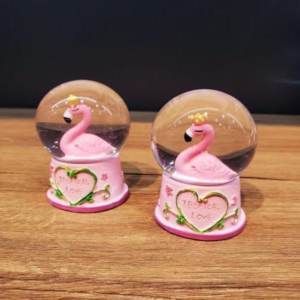 Mini Işıklı Flamingo Kar Küresi - Image 1