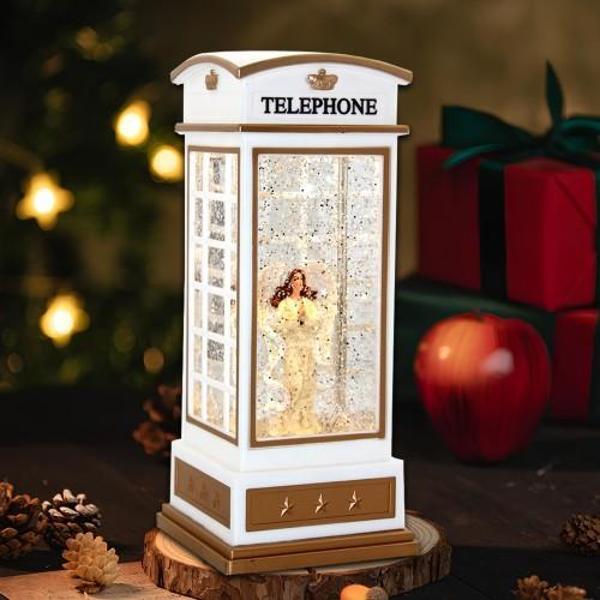Telefon Kulübeli Işıklı Müzikli Kar Küresi - Image 1
