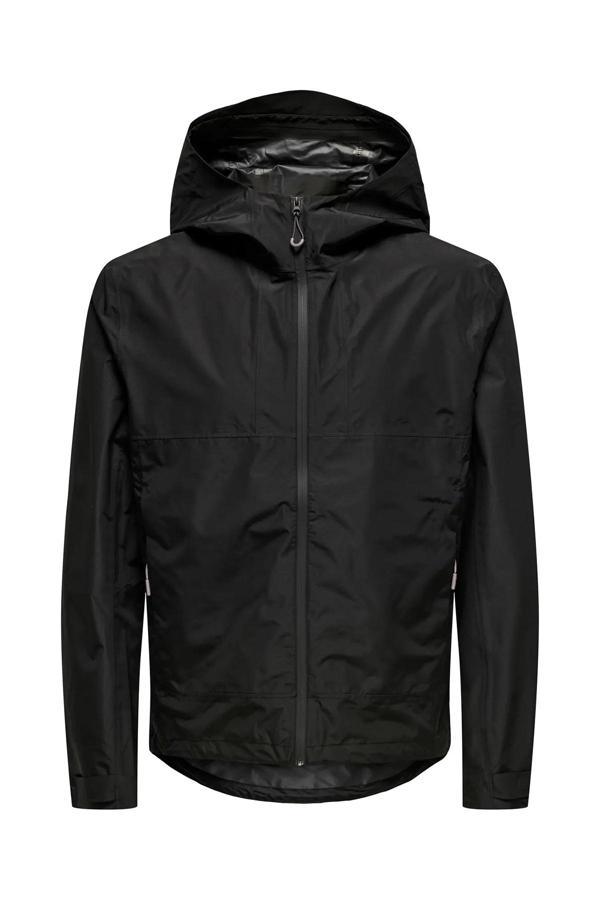 Only & Sons Erkek Onsfınlystorm Kapüşonlu Fermuar Kapamalı Ceket 22034367 Siyah - Image 1