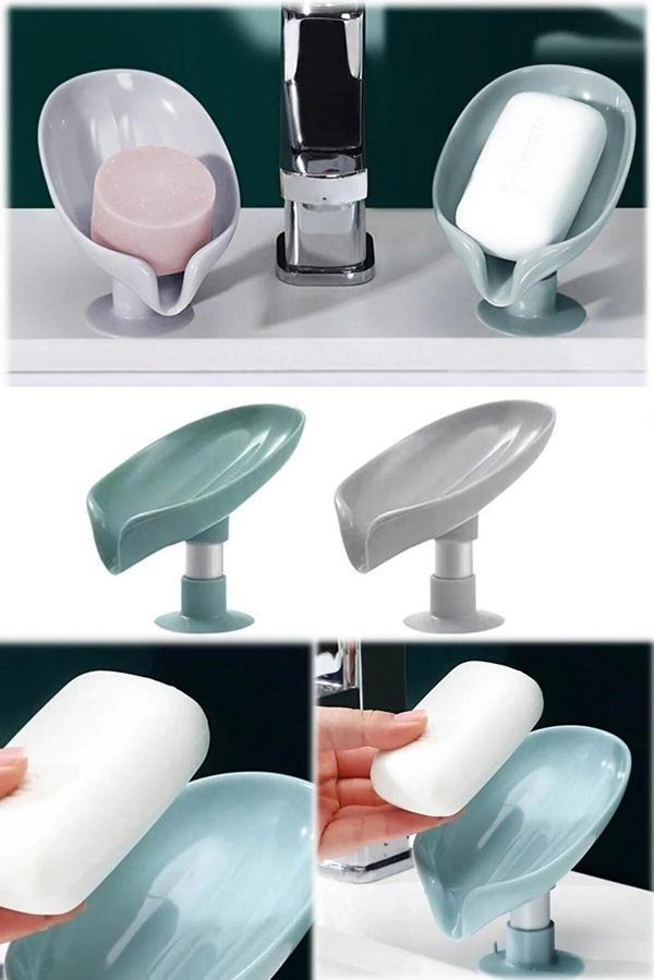 Büro Ev Ofis Banyo Mutfak Düzeni için Vantuzlu Giderli Katı Sabun Süngerlik - Image 1
