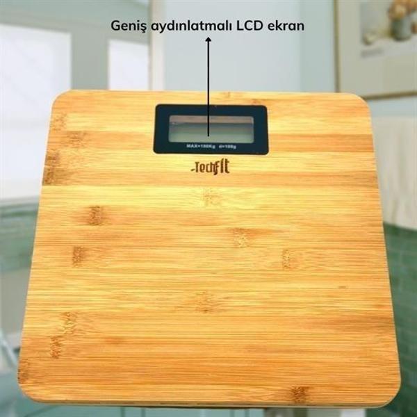 Büro Ev Ofis için Darbelere Dayanıklı Hassas Dijital Bambu Banyo Baskülü - Image 1