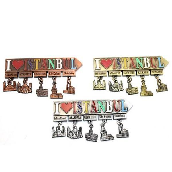 Büro Ev Ofis Dekoru için İstanbul Hediyesi Model Metal Stil Magnet - Image 1