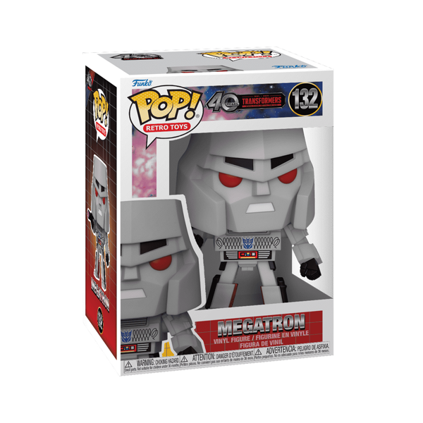 Funko Pop! Megatron Figürü - Transformers Retro Toys 40. Yıl #132 (Transformers 40th Anniversary) - Image 1