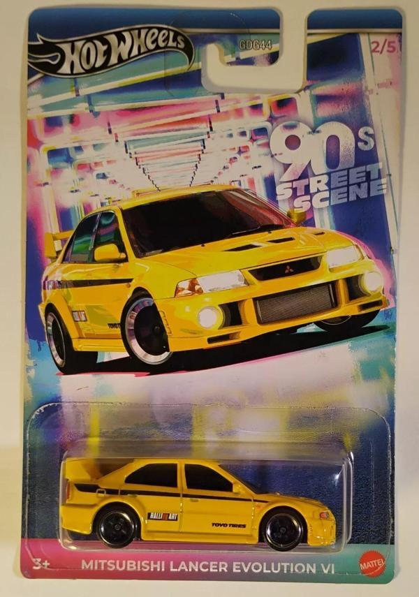 Hot Wheels Silver Series Uzun Kart 90s Street Scene Mitsubishi Lancer Evolution VI - Image 1