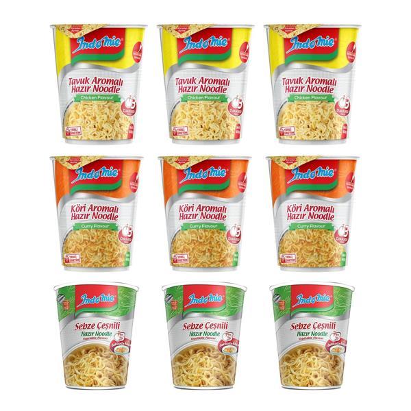 Indomie Noodle  60 gr Bardak 9 lu Karma Paket / Köri-Tavuk-Sebze - Image 1