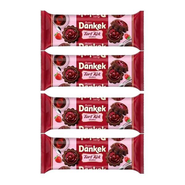 Ülker Dankek Tart Kek Çilekli 180 gr x 4 Adet - Image 1