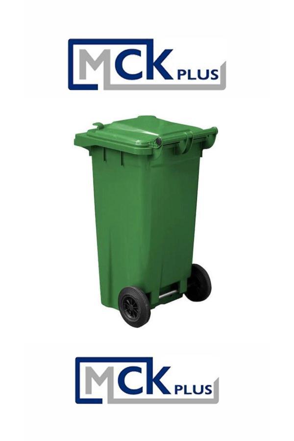 Mck Plus Mck  Yeşil Plastik Çöp Konteyneri 120 Litre Konteyner - A+ Isıya Karşı Dayanıklı Malzeme - Yeşil - Image 1