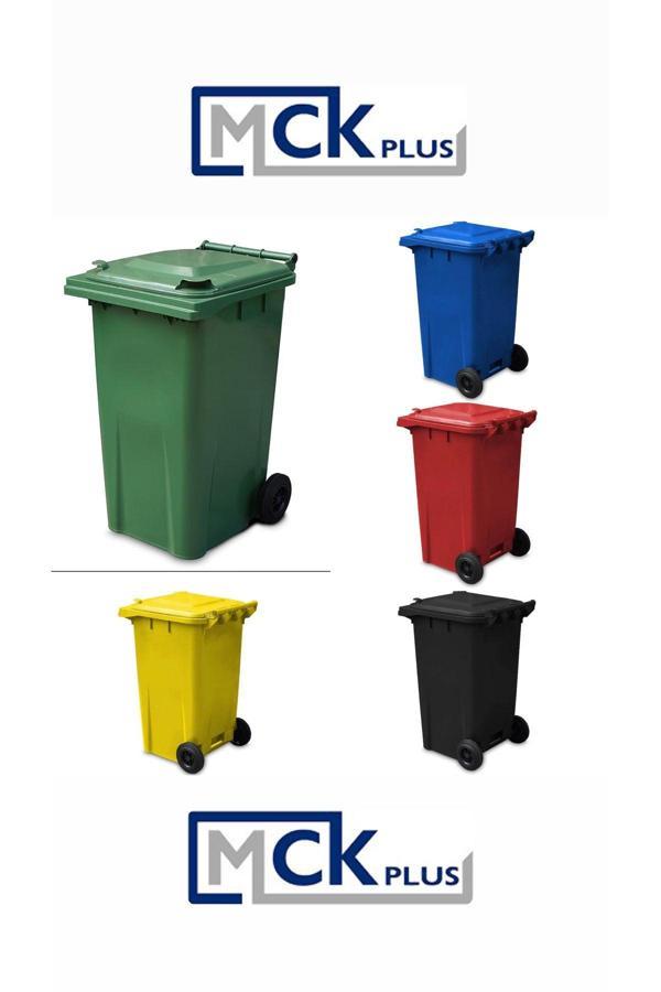 Mck Plus 5 Adet Tüm Renkler Plastik Çöp Konteyneri Çöp Kovası 240 Lt Isıya Karşı Dayanıklı - Image 1