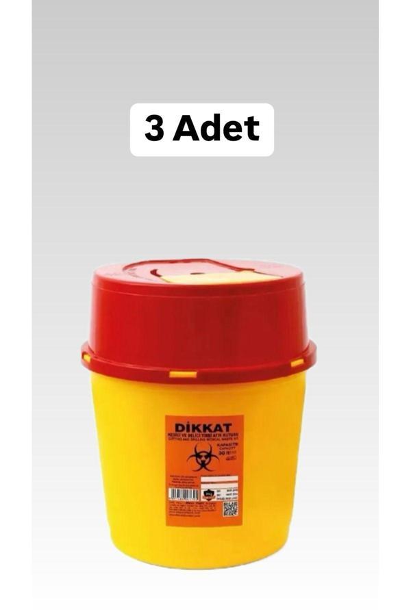 Mck Plus 30 Litre Tıbbı Atık Kovası Çöp Kovası Pedalsız Kesici Ve Delici Atık Kovası - Image 1