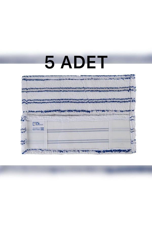 Mck Plus (5'Li Paket) Nemli,Mikrofiber Mop 40 Cm Beyaz Renk Mop Yedeği Beyaz 40 Cm - Image 1