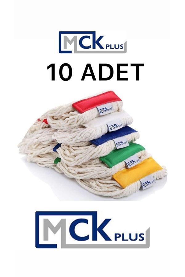 Mck Plus Islak Saçaklı Temizlik Arabası Dar Mop 350 Gr Yedeği Ekstra Karbeyaz Yüzey Temizlik (10'Lu Paket) - Image 1