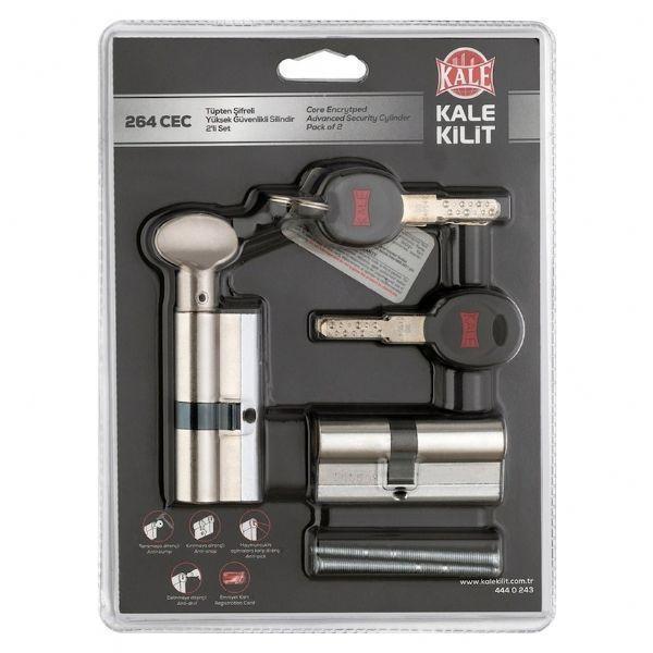 Kale 264 CEC 264/CEC İKİLİ SET tüpten şifreli yüksek güvenlikli silindir barel - Image 1