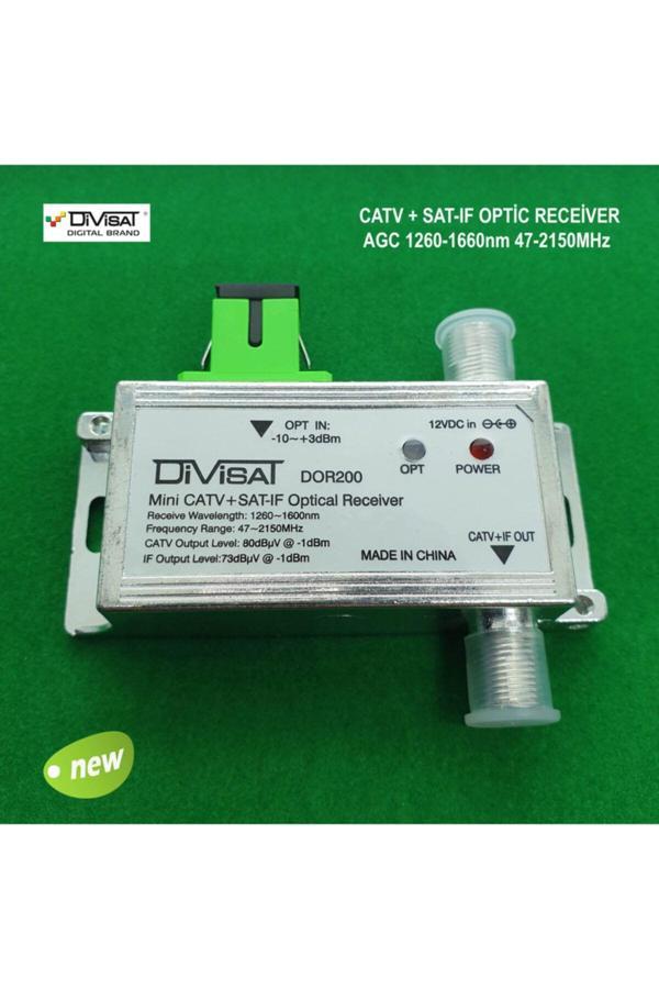 Divisat Dor200 - Fıber Optıc Receiver - Catv + Satagc 1260-1660Nm 47-2150Mhz - Image 1