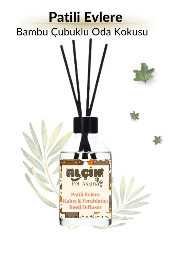Alçin Patili Evlere Özel Kalıcı Çubuklu Oda Kokusu Bambu Kokusu White Soup Reed Diffuser 100Ml - Image 1
