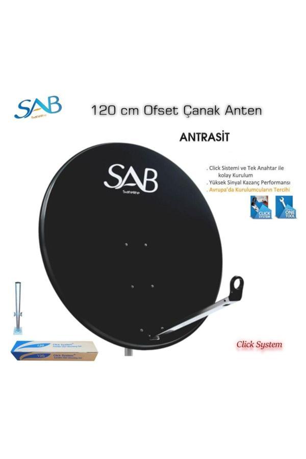 Sab Antrasit  120Cm Ofset Çanak Anten - Image 1
