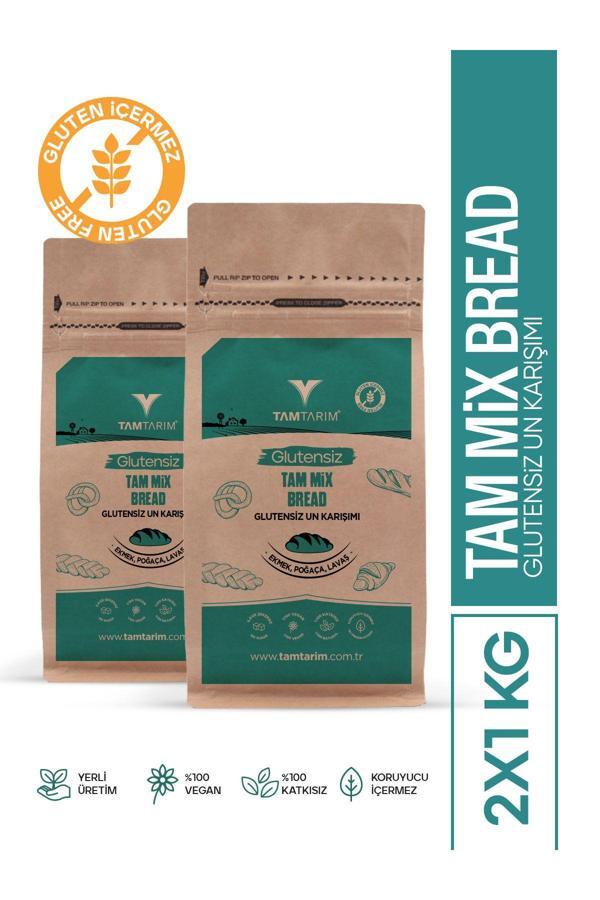 Tam Tarım 2'Li Tam Mix Bread Glutensiz Un Karışımı – (Ekmek, Poğaça, Lavaş) - Image 1