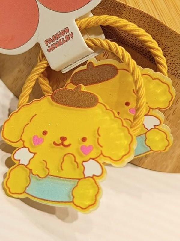 Monalisa Home İkili Sarı Lüks Gösterişli Figürlü Küçük Lastik Toka - Image 1