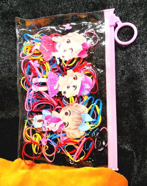 Monalisa Home Lüks Çoklu Çantalı Renkli Küçük Örgü Lastik Toka - Image 1