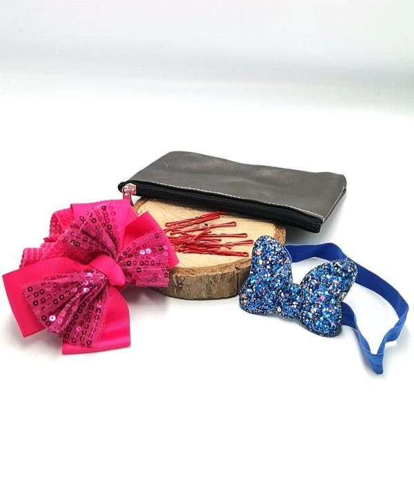 Renkli Desenli Taç Toka Bandana Set - Image 1