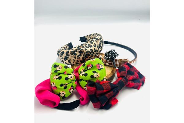 Renkli Desenli Taç Toka Bandana Set - Image 1