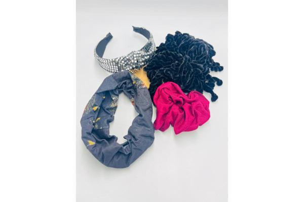 Renkli Desenli Taç Toka Bandana Set - Image 1
