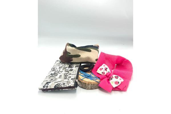Renkli Desenli Taç Toka Bandana Set - Image 1