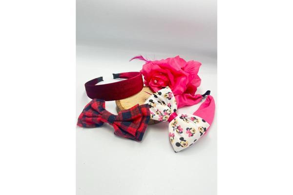 Renkli Desenli Taç Toka Bandana Set - Image 1