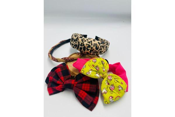 Renkli Desenli Taç Toka Bandana Set - Image 1