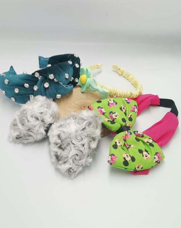 Renkli Desenli Taç Toka Bandana Set - Image 1