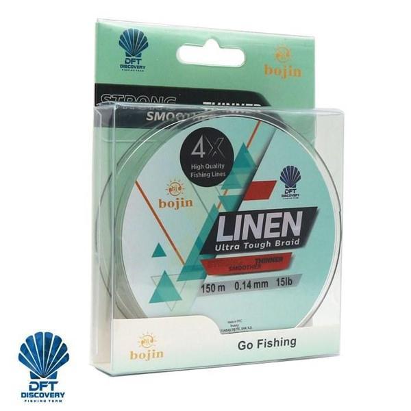 DFT Bojin 4X Linen İp Misina 0.14 mm  150 m  Yeşil - Image 1