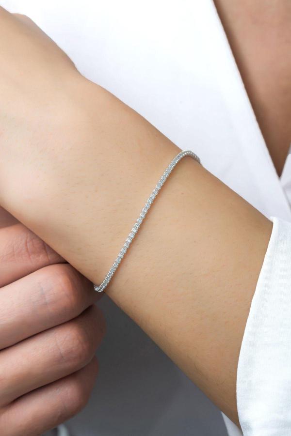 Azuris Silver Azuris Silver 925K Gümüş 1,5 Mm Su Yolu Bileklik - Image 1