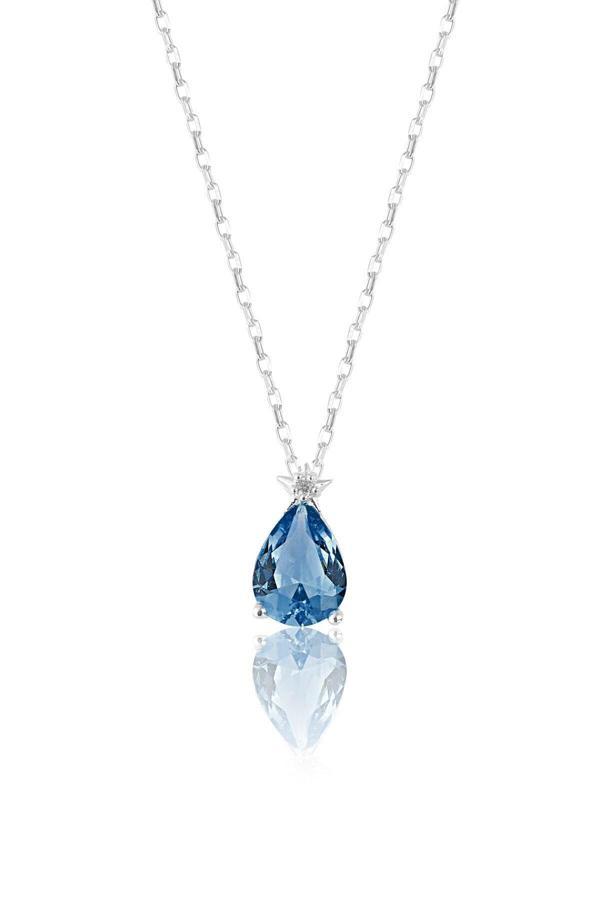 Azuris Silver Azuris 925K Gümüş London Blue Gece Yıldızı Kolye - Image 1