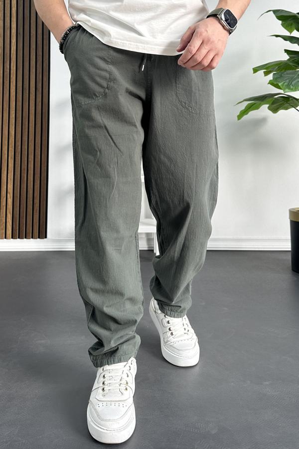 Erkek Baggy Kalıp Pantolon Yeşil Edw130 - Image 1