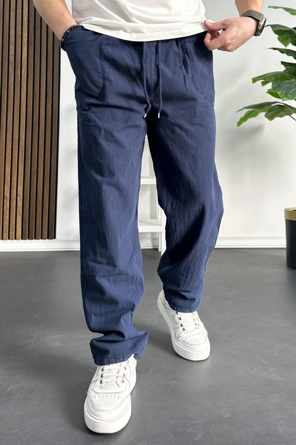 Erkek Baggy Kalıp Pantolon Lacivert Edw130 - Image 1