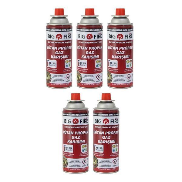 Big Fire Power 227gr Valfli Gaz Kartuşu Beşli Set - Image 1