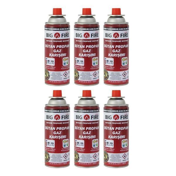 Big Fire Power 227gr Valfli Gaz Kartuşu Altılı Set - Image 1