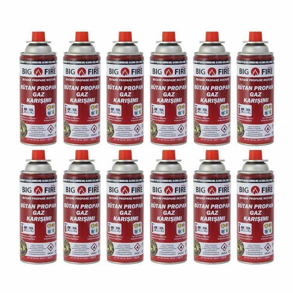 Big Fire Power 227gr Valfli Gaz Kartuşu 12Lİ SET-Onikili Set - Image 1