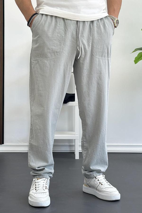 Erkek Baggy Kalıp Pantolon Gri Edw130 - Image 1