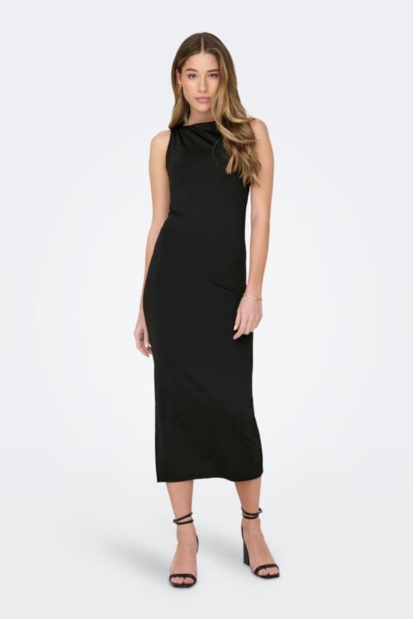 ONLEA S/L LONG SLIT DRESS JRS SİYAH - Image 1