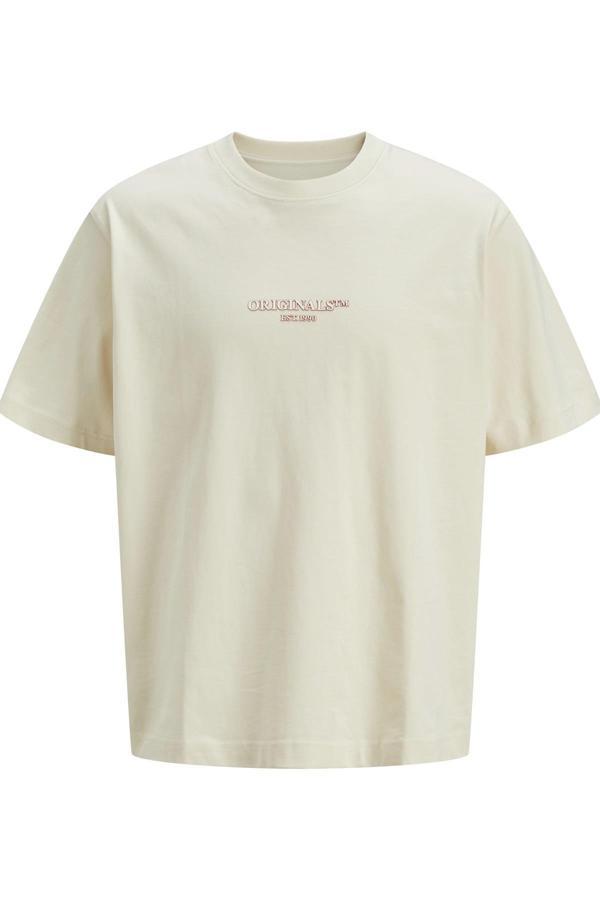 Jack&Jones JORISLINGTON MINIMAL BRANDING TEE SS SN KREM - Image 1