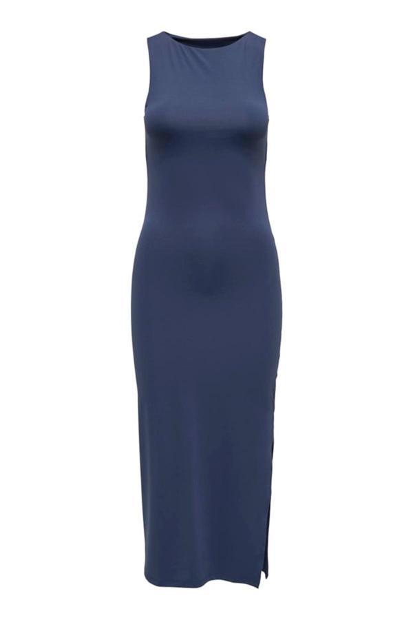 ONLEA S/L LONG SLIT DRESS JRS LACİVERT - Image 1