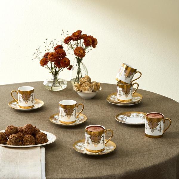 Karaca Azize 6 Kişilik Kahve Fincan Takımı 80 Ml - Image 1