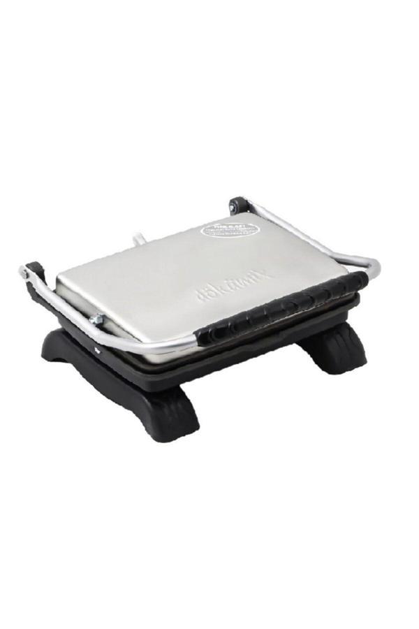 Regron Organik Pik Demir Döküm Kaplamasız & Anti Kanserojen Ev Tipi Tost Makinası Dkmx Gri 1800W + Fırça - Image 1