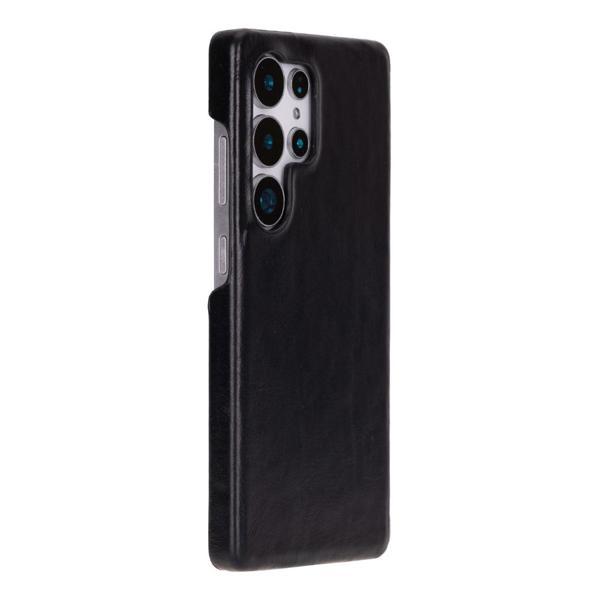 Samsung Galaxy S25 Ultra Uyumlu, Hakiki Deri, El Yapımı Arka Kapak, Kömür Siyah - Image 1
