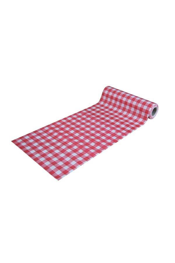 Pratikser Tek Kullanımlık Masa Örtüsü Kırmızı - 100X120Cm - 10Ad/Rulo - Image 1