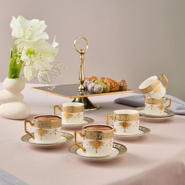 Karaca Tuğra 6 Kişilik Kahve Fincan Takımı 100 Ml - Image 1