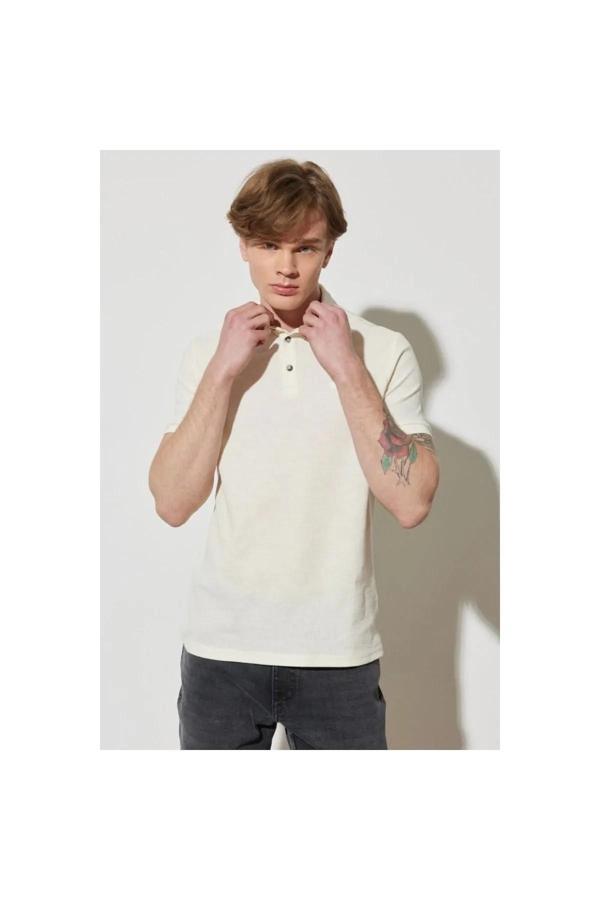 Wrangler Erkek Ekru Polo Tişört - Image 1