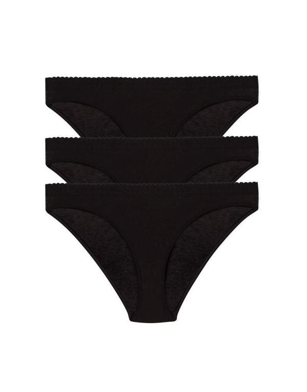 3 lü Paket Şahin Bayan Likralı Bikini Külot 30624 - Image 1