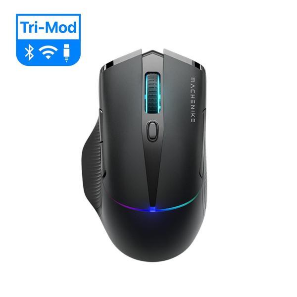 Machenike L8 Pro Tri-Mode 2K Siyah 26000DPI Ultralight 58Gr RGB Charging Dock Gaming Mouse - Image 1